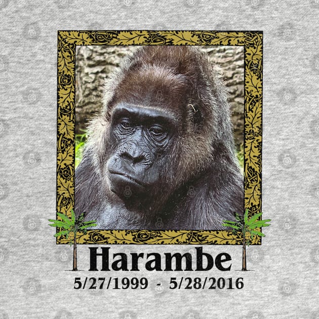 Harambe Memorial We Love You Rest In Peace by blueversion